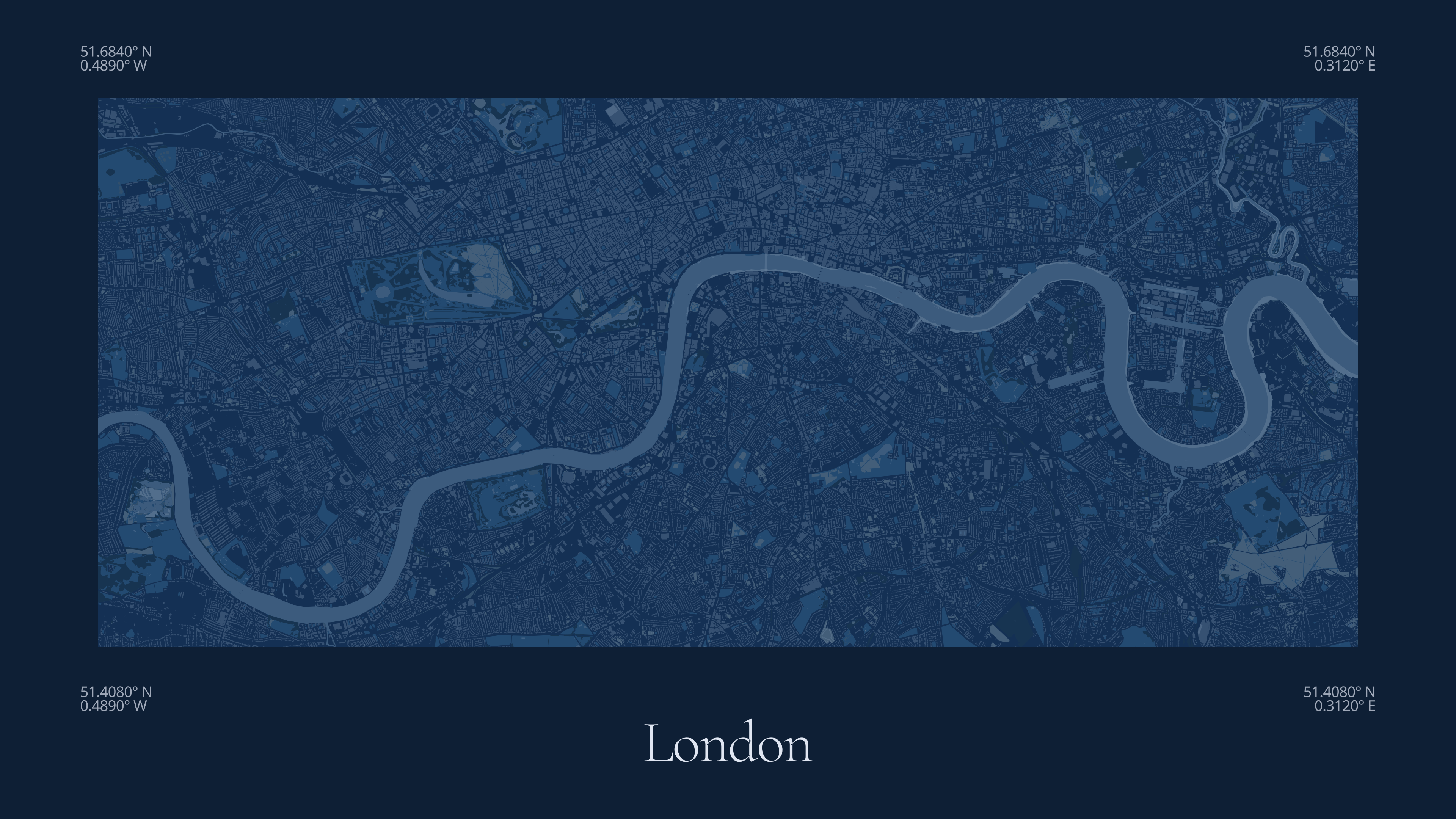 London minimalist map render